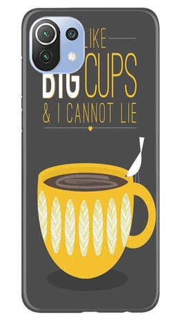 Big Cups Coffee Mobile Back Case for Mi 11 Lite 5G (Design - 352)