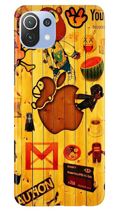 Wooden Texture Mobile Back Case for Mi 11 Lite 5G (Design - 367)