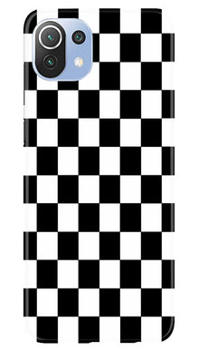 Black White Boxes Mobile Back Case for Mi 11 5G(Design - 372)