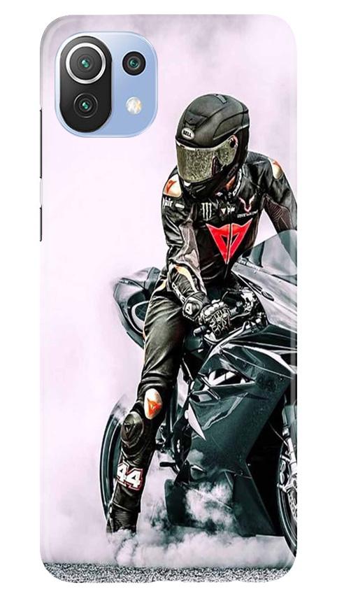 Biker Mobile Back Case for Mi 11 Lite 5G (Design - 383)