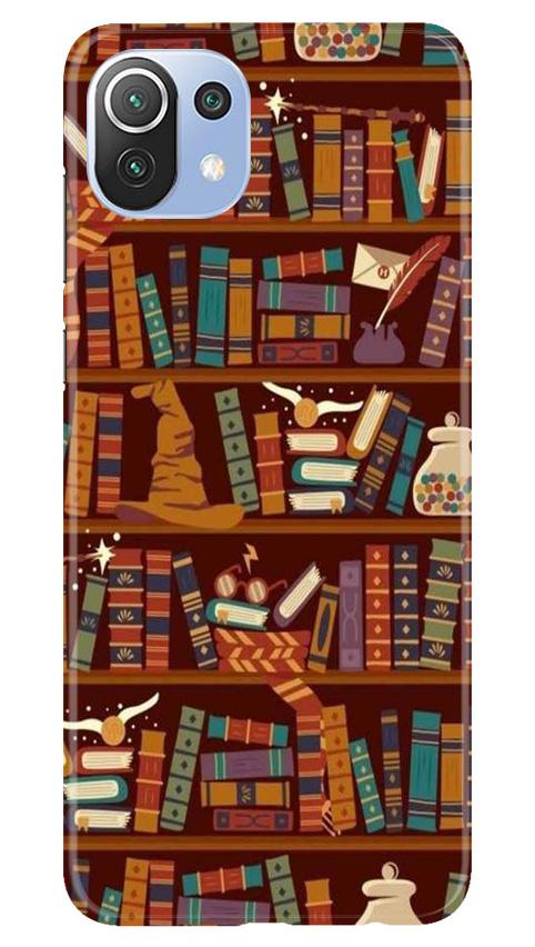 Book Shelf Mobile Back Case for Mi 11 Lite 5G (Design - 390)