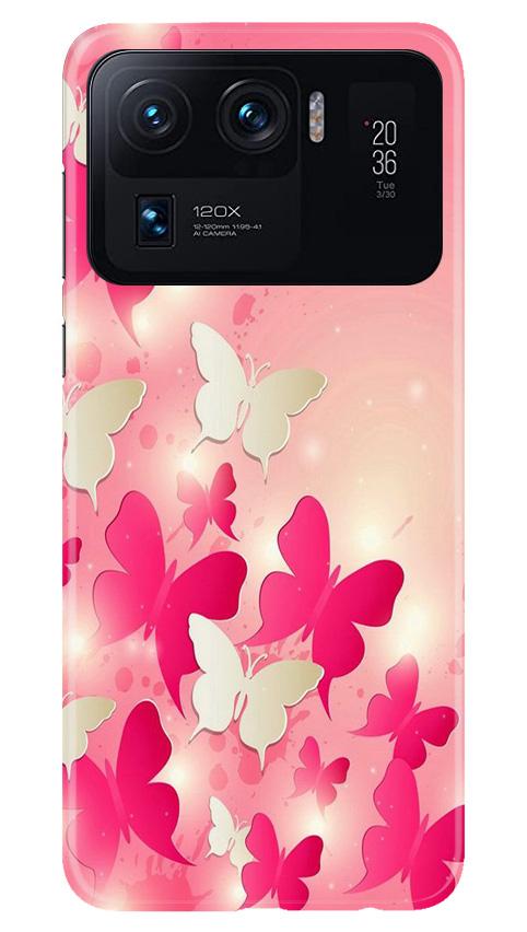 White Pick Butterflies Case for Mi 11 Ultra