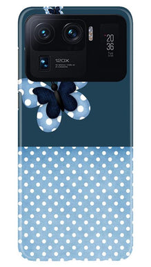 White dots Butterfly Mobile Back Case for Mi 11 Ultra (Design - 31)