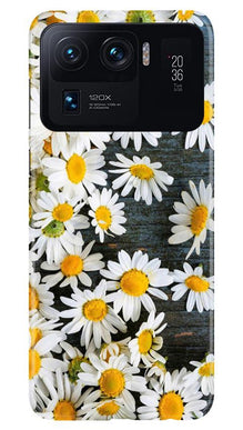 White flowers2 Mobile Back Case for Mi 11 Ultra (Design - 62)