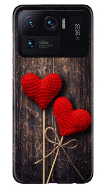 Red Hearts Mobile Back Case for Mi 11 Ultra (Design - 80)