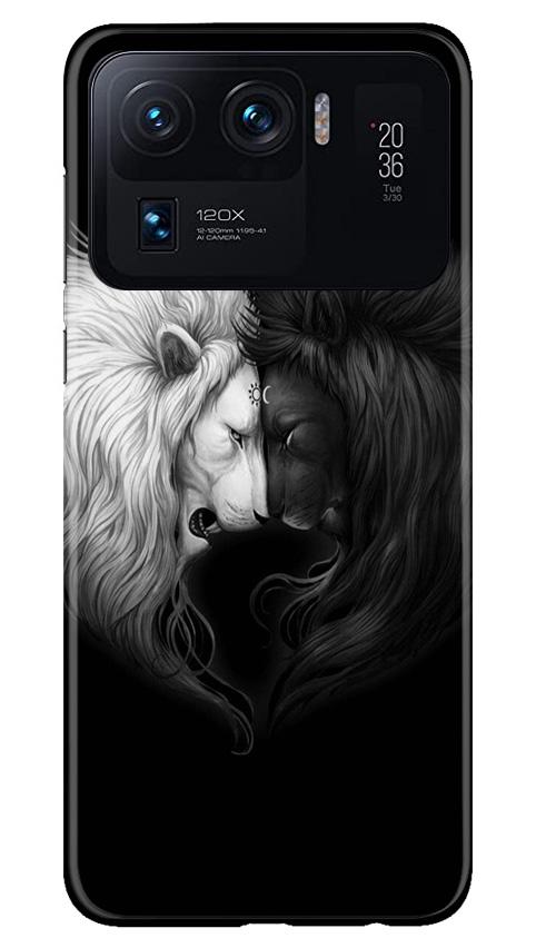 Dark White Lion Case for Mi 11 Ultra  (Design - 140)