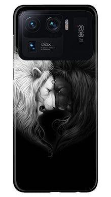 Dark White Lion Mobile Back Case for Mi 11 Ultra  (Design - 140)