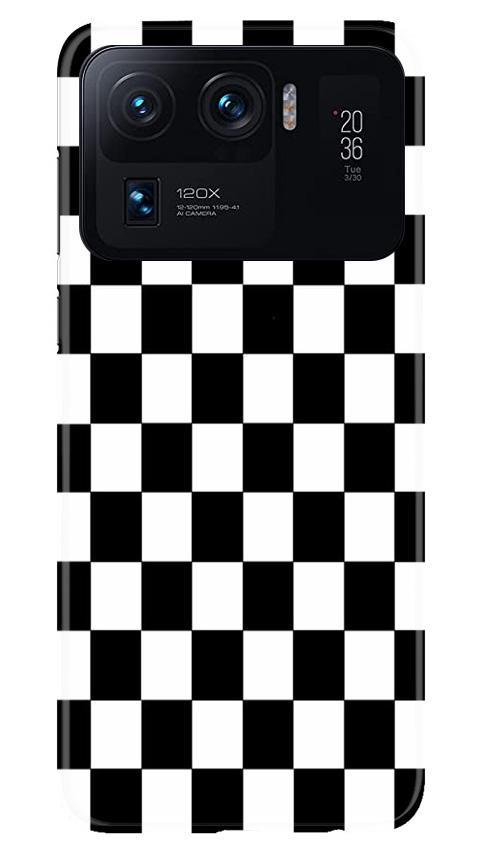 Black White Boxes Mobile Back Case for Mi 11 Ultra (Design - 372)