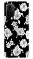 White flowers Black Background Case for Mi 11X 5G