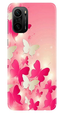 White Pick Butterflies Mobile Back Case for Mi 11X 5G (Design - 28)