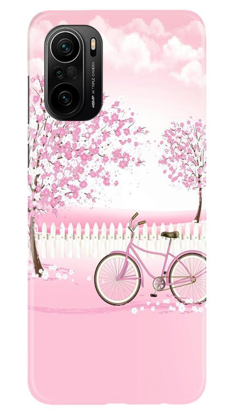 Pink Flowers Cycle Case for Mi 11X 5G  (Design - 102)