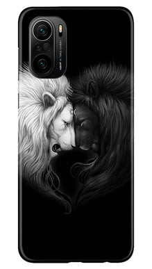 Dark White Lion Mobile Back Case for Mi 11X 5G  (Design - 140)