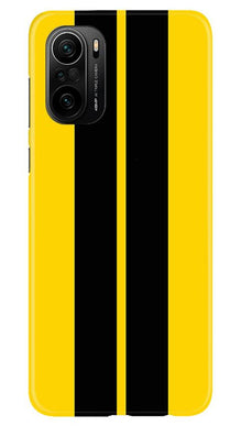Black Yellow Pattern Mobile Back Case for Mi 11X 5G (Design - 377)