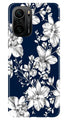 White flowers Blue Background Case for Mi 11X Pro 5G