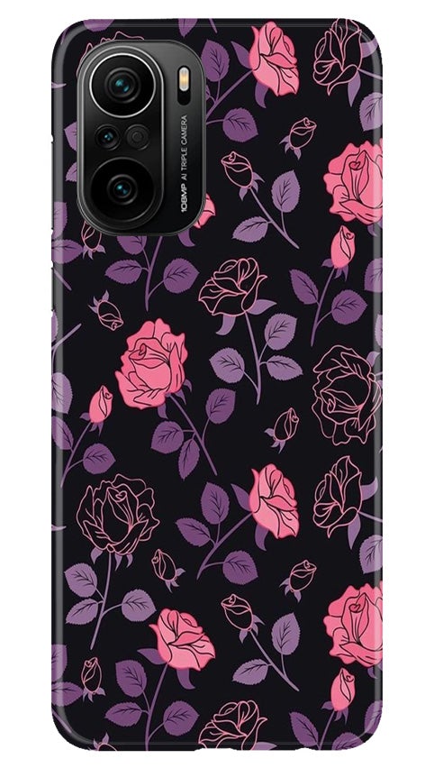 Rose Black Background Case for Mi 11X Pro 5G