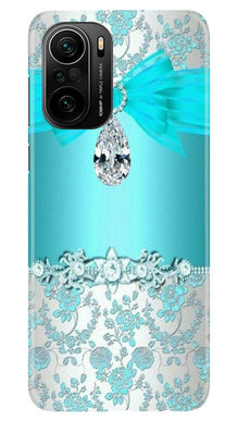 Shinny Blue Background Mobile Back Case for Mi 11X Pro 5G (Design - 32)