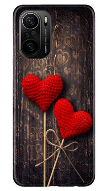 Red Hearts Mobile Back Case for Mi 11X Pro 5G (Design - 80)