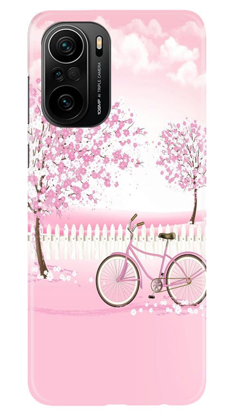 Pink Flowers Cycle Case for Mi 11X Pro 5G(Design - 102)
