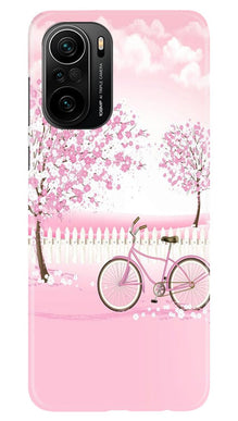 Pink Flowers Cycle Mobile Back Case for Mi 11X Pro 5G  (Design - 102)