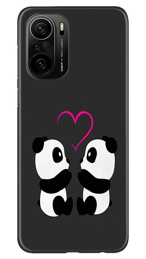 Panda Love Mobile Back Case for Mi 11X Pro 5G (Design - 398)