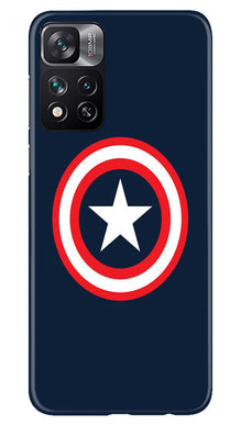 Captain America Mobile Back Case for Xiaomi Mi 11i 5G (Design - 42)