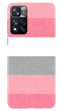 Pink white pattern Mobile Back Case for Xiaomi Mi 11i 5G (Design - 55)
