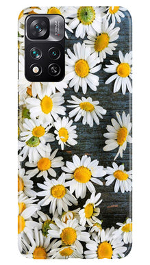 White flowers2 Mobile Back Case for Xiaomi Mi 11i 5G (Design - 62)