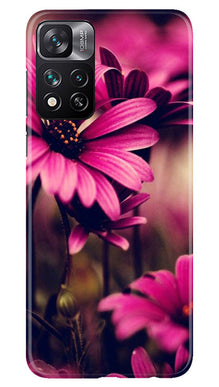 Purple Daisy Mobile Back Case for Xiaomi Mi 11i 5G (Design - 65)