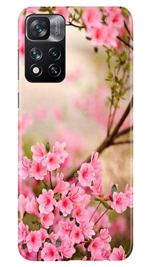 Pink flowers Mobile Back Case for Xiaomi Mi 11i 5G (Design - 69)