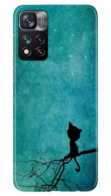 Moon cat Mobile Back Case for Xiaomi Mi 11i 5G (Design - 70)