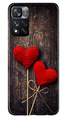 Red Hearts Mobile Back Case for Xiaomi Mi 11i 5G (Design - 80)