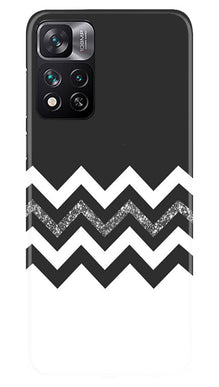 Black white Pattern2Mobile Back Case for Xiaomi Mi 11i 5G (Design - 83)