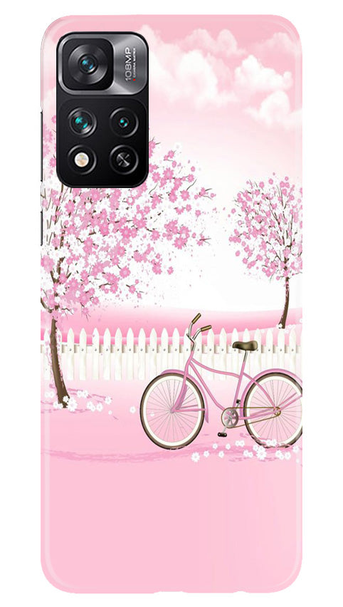 Pink Flowers Cycle Case for Xiaomi Mi 11i 5G(Design - 102)