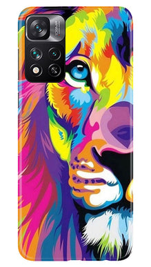 Colorful Lion Mobile Back Case for Xiaomi Mi 11i 5G  (Design - 110)