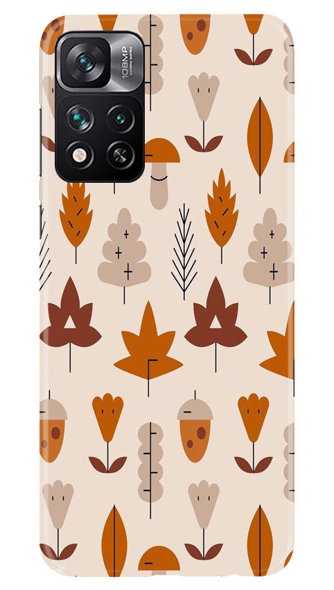 Leaf Pattern Art Case for Xiaomi Mi 11i 5G(Design - 132)