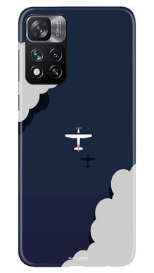Clouds Plane Mobile Back Case for Xiaomi Mi 11i 5G (Design - 165)