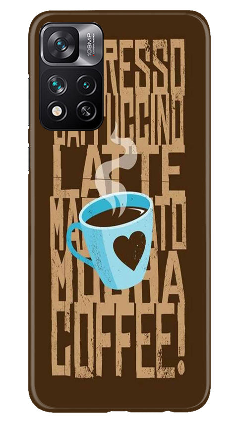 Love Coffee Mobile Back Case for Xiaomi Mi 11i 5G (Design - 311)