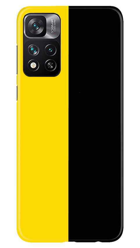 Black Yellow Pattern Mobile Back Case for Xiaomi Mi 11i 5G (Design - 354)