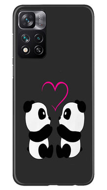 Panda Love Mobile Back Case for Xiaomi Mi 11i 5G (Design - 355)