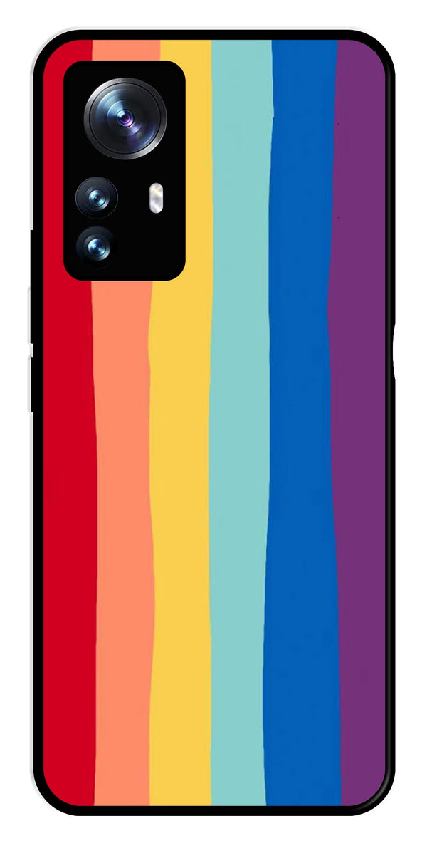 Rainbow MultiColor Metal Mobile Case for Xiaomi 12 Pro 5G   (Design No -03)