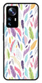 Colorful Feathers Metal Mobile Case for Xiaomi 12 Pro 5G   (Design No -06)