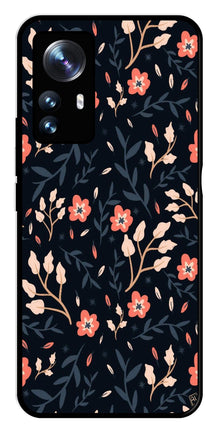 Floral Pattern Metal Mobile Case for Xiaomi 12 Pro 5G