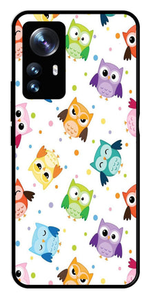 Owls Pattern Metal Mobile Case for Xiaomi 12 Pro 5G