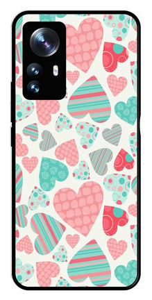Hearts Pattern Metal Mobile Case for Xiaomi 12 Pro 5G