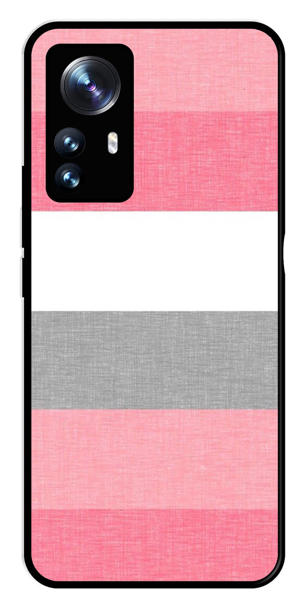Pink Pattern Metal Mobile Case for Xiaomi 12 Pro 5G   (Design No -23)