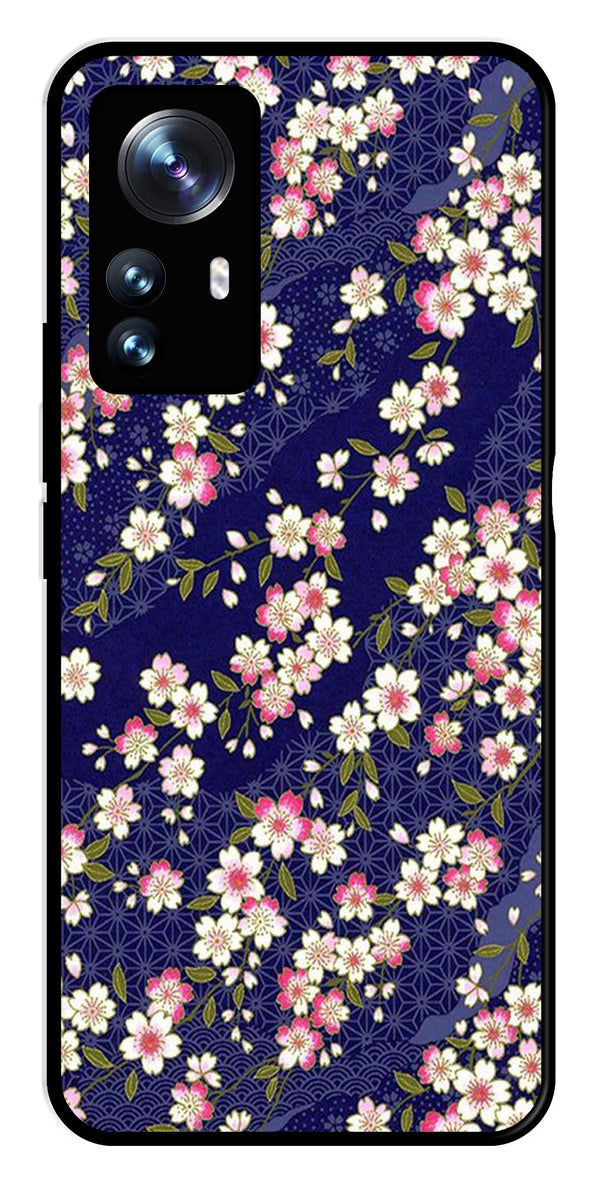 Flower Design Metal Mobile Case for Xiaomi 12 Pro 5G   (Design No -25)