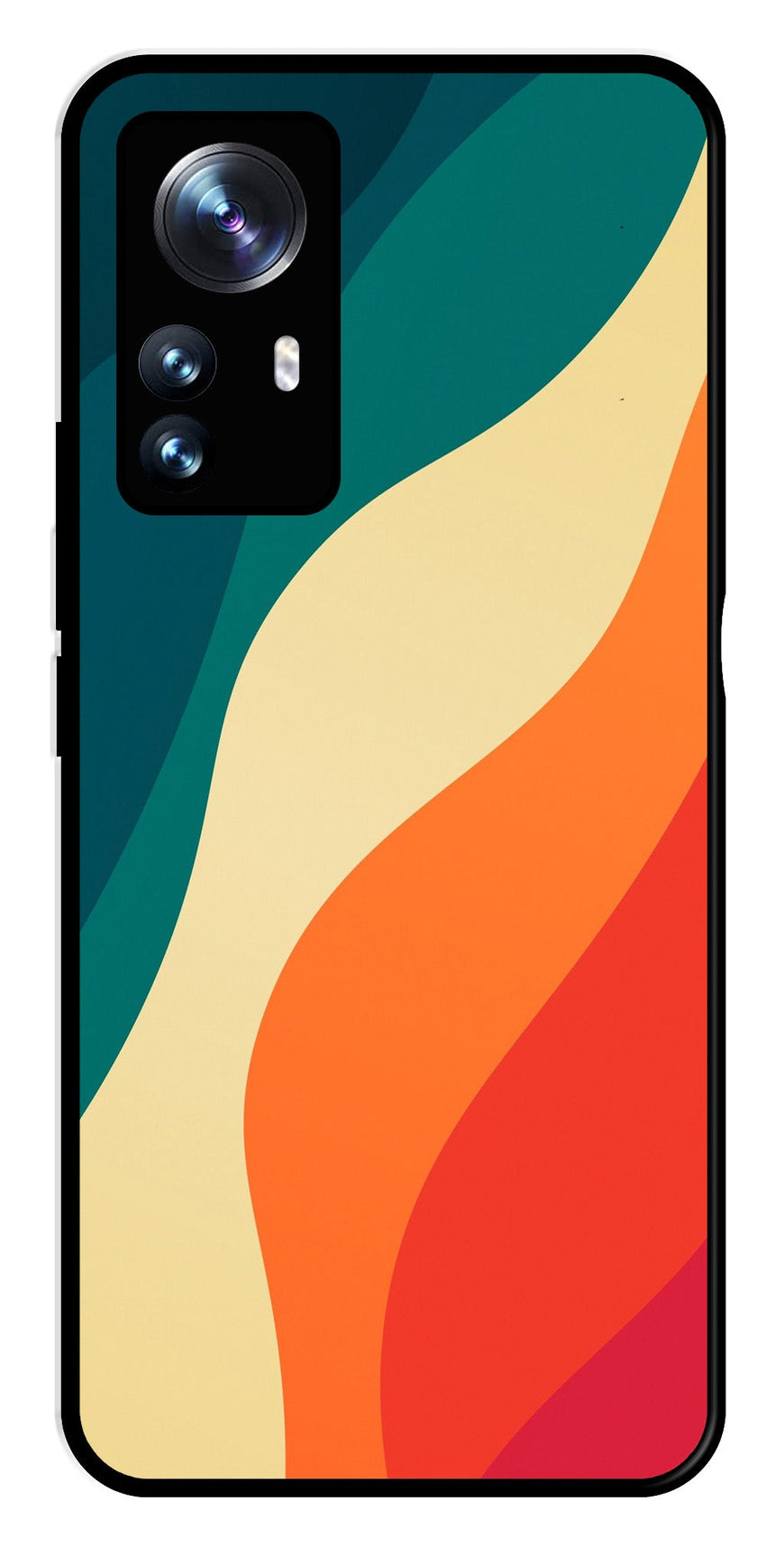 Muted Rainbow Metal Mobile Case for Xiaomi 12 Pro 5G   (Design No -39)