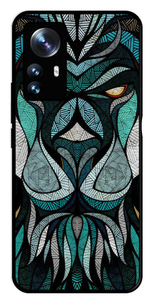 Lion Pattern Metal Mobile Case for Xiaomi 12 Pro 5G