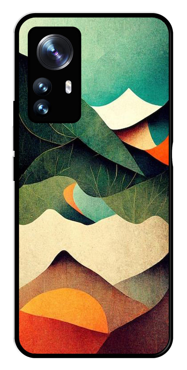 MultiColor Pattern Metal Mobile Case for Xiaomi 12 Pro 5G   (Design No -43)