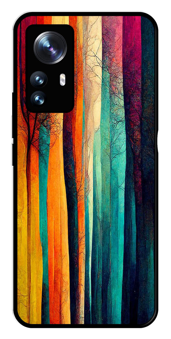 Modern Art Colorful Metal Mobile Case for Xiaomi 12 Pro 5G   (Design No -47)